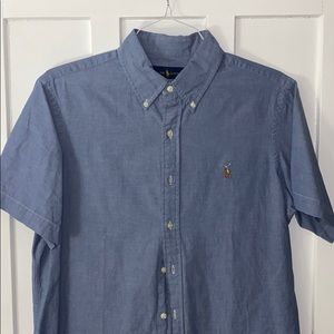 Blue Short Sleeve Button Down Ralph Lauren Shirt